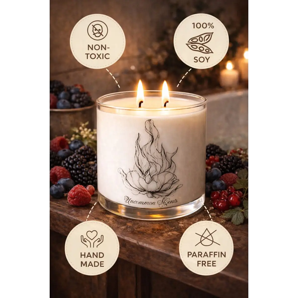 Berry Noir (Inspired by Diptyque Baies) - Candle